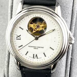 【1円〜】FREDERIQUE CONSTANT フレデリック コンスタント 腕時計 メンズ AT 自動巻 ハートビート FC303 ホワイト文字盤 裏スケ 可動品