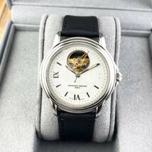 【1円〜】FREDERIQUE CONSTANT フレデリック コンスタント 腕時計 メンズ AT 自動巻 ハートビート FC303 ホワイト文字盤 裏スケ 可動品_画像7