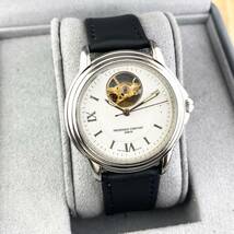 【1円〜】FREDERIQUE CONSTANT フレデリック コンスタント 腕時計 メンズ AT 自動巻 ハートビート FC303 ホワイト文字盤 裏スケ 可動品_画像3