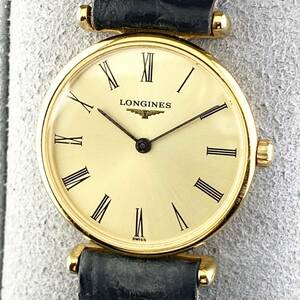 【1円〜】LONGINES ロンジン 腕時計 レディース L4.135.2 グランドクラシック L4.709.2 ゴールド文字盤 ラウンドフェイス 正規品 ジャンク