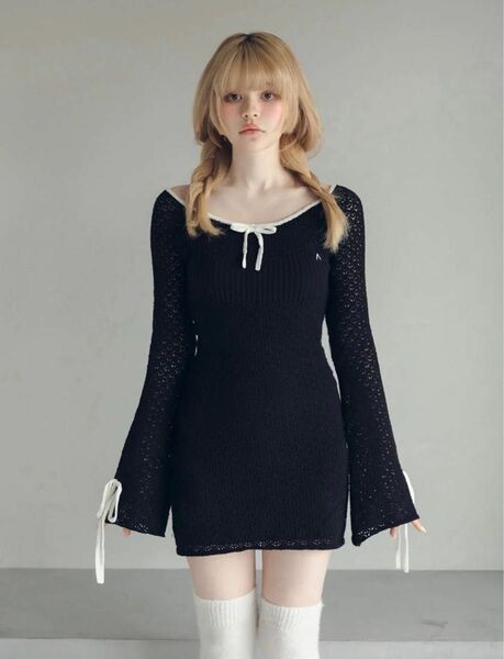 Lily crochet mini dress