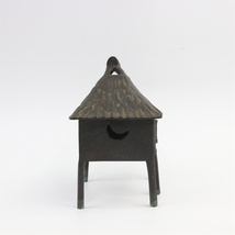 0020 時代物 古銅 葛屋 銅香炉 約H15cm 葛屋形 香炉 高麗 日本 中国 古美術 _画像4