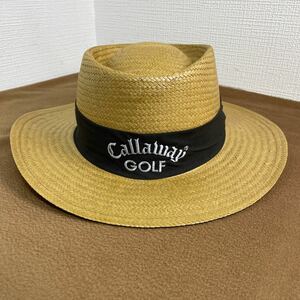 Callaway GOLF キャロウェイ ストローハット ゴルフハット 麦わら帽子 帽子 アメリカ製 Cali Fame ビンテージ 昭和レトロ