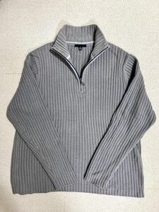 UNIQLO ハイネックハーフジップアップリブニット XL