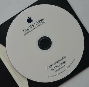 レア！　Mac OS X10.4 Tiger 正規 リプレイス版　フルインストール DVD + 0SX10.4.11Combo Updata/0S9.2.2 Classic環境構築/QT7.6 