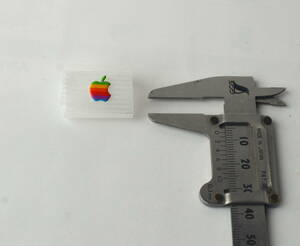 Apple 純正 Old Mac Apple アップル　7色　虹色印刷　アルミプレス　立体エンブレム 美