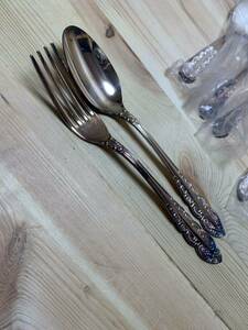  spoon Fork cutlery together Vintage all-purpose 