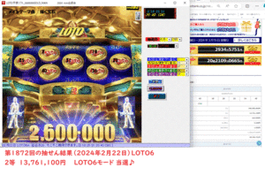 [LOTO予想ソフト_2600000GOLD_MAN]　（2024年2月22日）LOTO6 1等　200,000,000円 当選　タイムセール