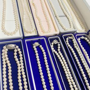 全て あこや真珠 まとめ パール ネックレス pearl jewelry 925 silver necklace シルバー 冠婚葬祭 セット 大量 淡水/バロック/ベビー/ケシ