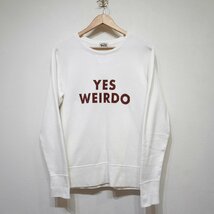 WEIRDO (M) スウェット トレーナー ウィアード プリント 白 WRD-17-AW-15 I1-59_画像1