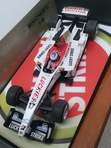 ☆ カスタム品！ PMA 1/18 BAR ホンダ 005 ラッキーストライクver 日本GP 2003 #17 J.バトン 4位入賞！☆