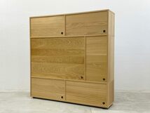 〓 無印良品 MUJI スタッキングキャビネット Cセット オーク材 W162cm AVボード 壁面収納 ナチュラル シンプルモダン_画像4