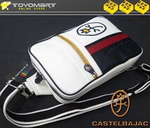 2203●カステルバジャック CASTELBAJAC●新品　サンパ ボディバッグ ワンショルダーバッグ　ホワイト×ネイビー　定価17600円_画像1