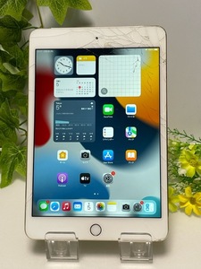 割れあり 現状 SIMフリー 第4世代 iPad mini 4 Wi-Fi Cellular 16GB ゴールド 利用制限〇 MK712J/A ソフトバンク版 A5387