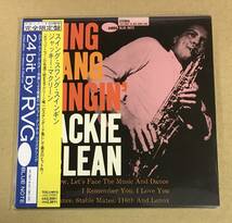 BNJ-97 紙ジャケ CD ジャッキー・マクリーン - スイング・スワング・スインギン TOCJ-9013 帯付 JACKIE MCLEAN Swing Swang Swingin' RVG_画像1
