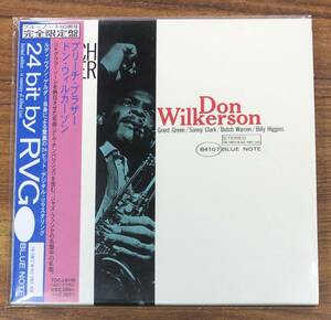 BNJ-159 紙ジャケ CD ドン・ウィルカーソン - ブリーチ・ブラザー TOCJ-9140 帯付 DON WILKERSON Preach Brother BLUE NOTE RVG