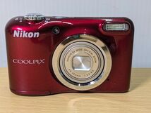 2-273-60　Nicon/ニコン COOLPIX A10 高画質 デジタルカメラ レッド 高速ハイスピード NIKKORレンズ 単３電池使用可能_画像1