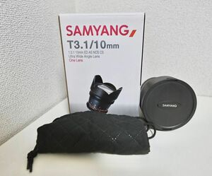 【ほぼ未使用】SAMYANG 10mm T3.1 VDSLR ED AS NCS CS II ニコンFマウント