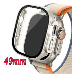 Apple Watch Ultra 画面 保護カバー バンド スターライト 49mm