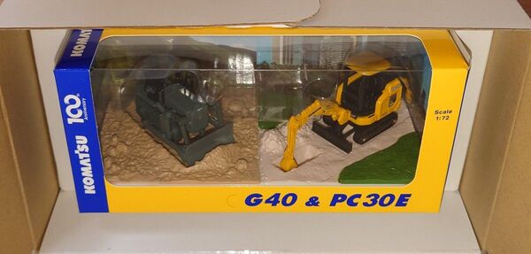 【新品未開封】KOMATSU コマツ 小松製作所 G40&PC30E オリジナルミニチュア KOMATSU 100周年記念