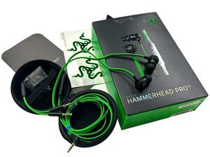 Razer (レイザー) Hammerhead Pro V2 ゲーミングイヤホン 有線 RZ04-01730100-R3A1 ブラック グリーン 家電/091