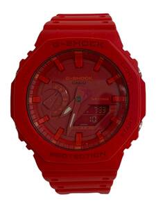 CASIO (カシオ) G-SHOCK Gショック デジアナ腕時計 カーボンコアガード 八角形ベゼル GA-2100 レッド メンズ/004