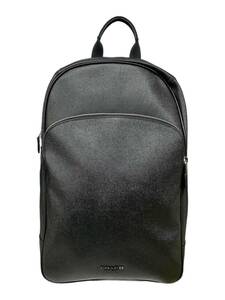 COACH (コーチ) クロスグレイン レザー リュック ビジネスバック バック 鞄 F72512 ブラック ブランド/025
