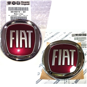 Fiat500★フィアット純正 フロントリアエンブレムセット 新品 No.0051932710/0735565897【送料無料】フィアット500