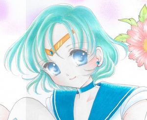 Art Auction Hand-drawn illustration★Sailor Mercury, comics, anime goods, hand drawn illustration