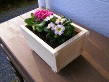 木製　ひのき　プランター 　植木鉢　Ｓサイズ（幅25cm×奥行17cm×高さ13cm）_画像4