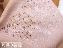 アウトレット　汕頭刺繍の正絹訪問着　京都 丹後製・正絹変り織生地使用　未仕立・わけあり品　送料込み_画像9