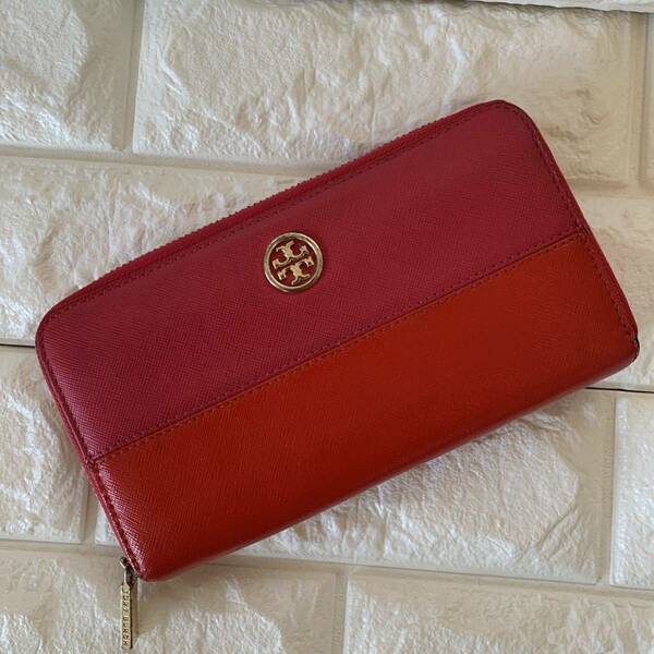 ☆ トリーバーチ　TORY BURCH 財布　長財布　赤ピンク