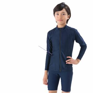 新品　ラッシュガード　スクール男女兼用　ネイビー　水着　学校　120cm 小学生