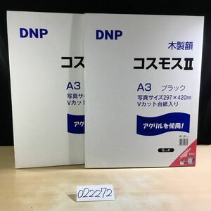 (022272F) DNP 木製額 コスモスⅡ 2点セット A3 ブラック 写真サイズ 軽くて割れにくいアクリル(1.5mm) 額 写真展示 中古品