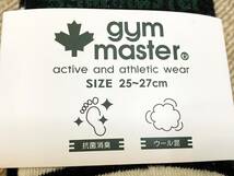 【未使用】gym master （ジムマスター）ボーダー靴下　抗菌消臭　ウール混　２５～２７ｃｍ_画像3