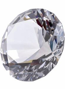 水晶 ダイヤモンド 80mm ペーパーウェイト ガラス 文鎮