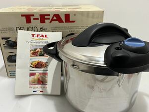 D(0206x8) T-fal ティファール 圧力鍋 6L デリシオ DELICIO 調理器具 ステンレス製 