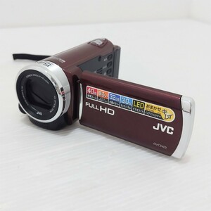D(0209i2) JVC EVERIO GZ-E265-R エブリオ 内蔵メモリー 32GB ルージュレッド ビデオカメラ カメラ ★動作未確認 ★アダプタ欠品