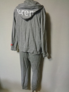  box Logo Hooded Box Logo gray Parker pants top and bottom setup size L rear view full Zip f-ti Logo sweat 