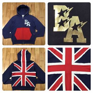 BAPE ユニオンジャック ジップ パーカー Sサイズ navy a bathing ape zip hoodie エイプ ベイプ アベイシングエイプ Union jack UK w55