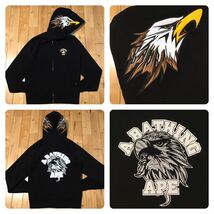 EAGLE FULL ZIP HOODIE Mサイズ black a bathing ape BAPE エイプ ベイプ アベイシングエイプ イーグル フルジップ パーカー i32_画像1