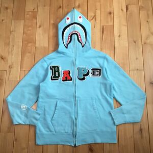 BAPE logo multi fonts シャーク パーカー Lサイズ shark full zip hoodie a bathing ape エイプ ベイプ アベイシングエイプ i93al