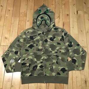 グラデーションカモ シャーク パーカー Lサイズ shark full zip hoodie a bathing ape BAPE camo エイプ ベイプ アベイシングエイプ fdi8