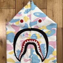 New multi camo シャーク パーカー Lサイズ cotton candy camo shark full zip hoodie エイプ ベイプ アベイシングエイプ マルチカモ z5446_画像4