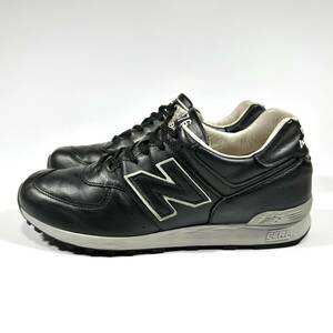 UK製【LIMITED EDITION】NEW BALANCE LM576UK BKU BLACK/TAN US8.5 26.5cm オールレザー 限定 M576 イギリス英国製 ブラック 黒 スニーカー