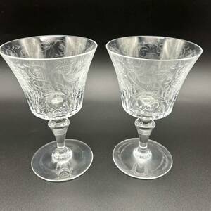 【1円～】バカラ baccarat グラス 2客 ワイングラス クリスタル ペア 中古品/訳アリ Y52