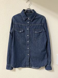 AZUL by Moussy Moussy cotton Denim western shirt long sleeve shirt 