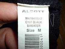 778-112♂：Alcott　アルコット　長袖　クルーネックセーター　BROOKLYN53　ブルックリン　size.M　色.黒　CAPRI S.R.L_画像4