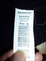 778-112♂：Alcott　アルコット　長袖　クルーネックセーター　BROOKLYN53　ブルックリン　size.M　色.黒　CAPRI S.R.L_画像5