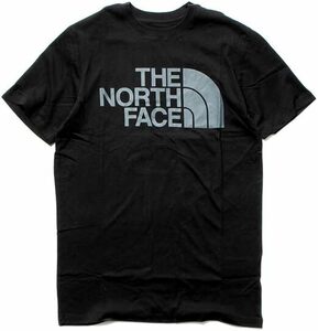 新品 M ★ THE NORTH FACE ザ ノースフェイス 半袖 ロゴ Tシャツ ブラック グレー US-S NF0A4M4P ハーフドーム コットン メンズ レディース